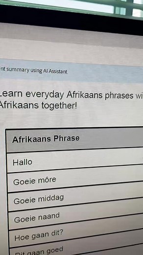 Five Everyday Afrikaans Phrases from Cape Town