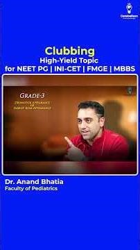 Clubbing Explained: High-Yield Topic for NEET PG, INI-CET & FMGE | Dr. Anand Bhatia #shorts