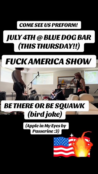 BLUE DOG ON JULY 4TH DOORS AT 8 PM BE THERE! BE THERE! #montreal #montrealband #montrealpunk #passerineband #passerine #montrealmusic #punk #punkband #band #singer #drummer #drums #bass #bassist #guitar #guitarist #music #originalmusic #mtlmusic #mtl #shoegaze @Squord @KA1 @Ekka 👾