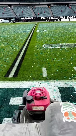 Post NFC Championship Celebration Confetti Clean-Up at Lincoln Financial Field