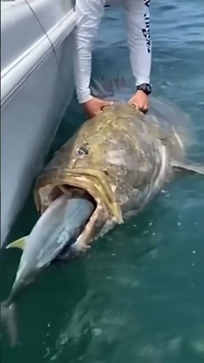 There's Always a Bigger Fish! 😱 GOLIATH Grouper Steals Fisherman's Catch! 🔥