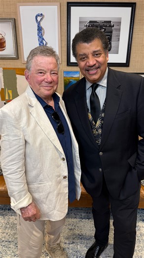 The world does, in fact, revolve around Neil deGrasse Tyson & William Shatner 🌎 💫 #Colbert #Space #StarTalk | The Late Show with Stephen Colbert