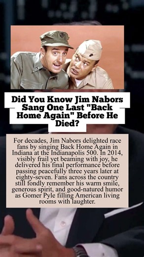 Did You Know Jim Nabors Sang One Last Back Home Again Before He Died