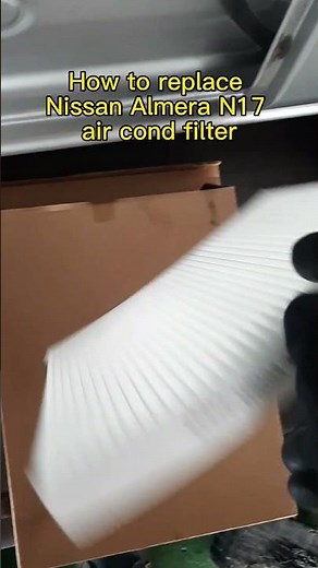 How to replace Nissan Almera N17 air cond filter #shorts #shortsvideo #mechanic #nissan #almera #car