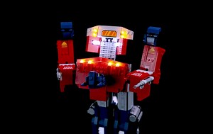 LED Light Kit Compatible with Lego Optimus Prime - Lighting Set for Creator 10302 Building Model (Model Set Not Included)