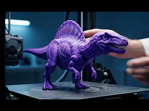 3D Printing Spinosaurus in 8 Seconds — Realistic & Fun!