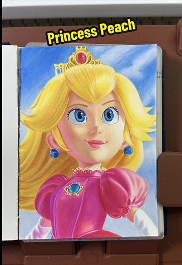 Replying to @Valerie Espino 🐞 ASMR Drawing Princess Peach from the Super Mario Galaxy Movie #supermariogalaxy #princesspeach #sketchbook #coloredpencil #drawing