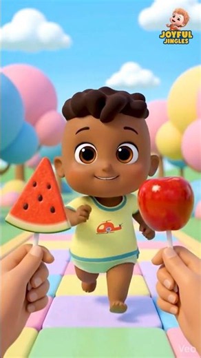 Fruit Lollypop Sharing Song | Learn Sharing Is Good & Fruits #shorts #nurseryrhymes