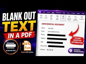 How to Blank Out Text in a PDF Using Foxit PDF Editor