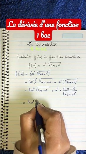 La dérivée d’une fonction: 1 bac