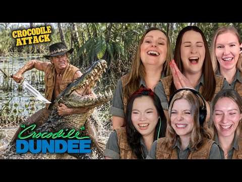 Crocodile Dundee (1986) – "Dundee Kills a Large Crocodile" STUNNED | Reaction Compilation