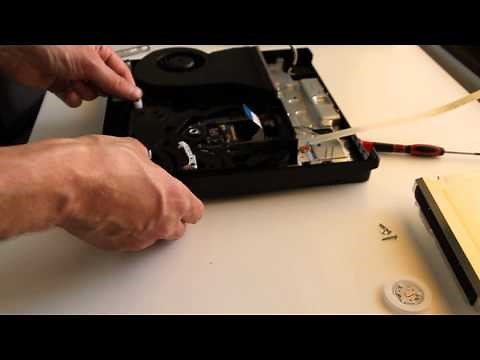 Easy way to reinstall PS3 slim Bluray drive with center data cable