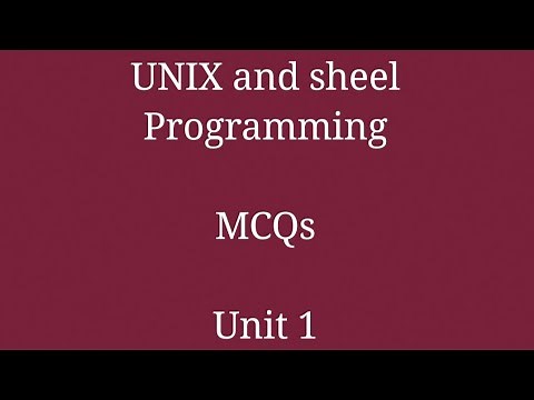 Unix and Shell Programming MCQs | Unit1