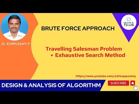26 Travelling Salesman Problem - Example using Brute Force Approach (Exhaustive Search)