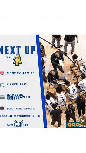 Hampton vs. NC A&T | 9:00 PM | HU Convocation Center | Martin Luther King Day l #HUvsNCAT #GameOn #mlkdaybballbash🏀🎉 | Hampton University- Official