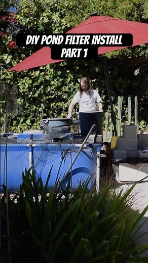 Big DIY Pond Filter Install Part 1 #diy #pondfilter #poolpond #pond #diypond