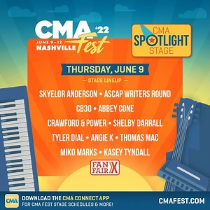 The lights will be shining bright on these artists! ⭐ The #CMAfest Spotlight Stage lineup is OUT NOW! Don't miss these stars perform inside Fan Fair X - buy your four-day passes or single day tickets here: CMAfest.com/tickets | CMA Country Music Association