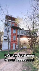 Six-story shipping container treehouse Airbnb tour
