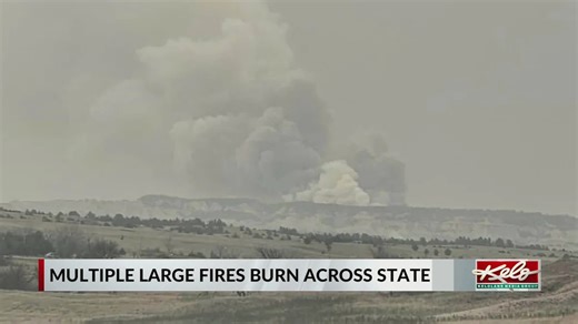 Multiple large fires burn across SD as high winds continue
