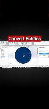 SOLIDWORKS Convert Entities || #solidworkstutorial #cadcam #solidworks