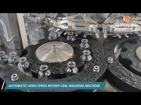 Vial Washing Machine | Automatic Rotary Vial Washing Machine by Harikrushna Machines