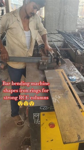 Bar Bending amachine Shapes Iron Rings For Strong RCC Columns 😲 #shuttering #column #ring #carpenter