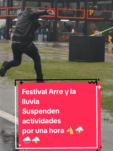 El @Festival Arre suspendió actividades durante aproximadamente una hora debido a las lluvias 🐴🌩️🌧️⛈️ #faro #lluvia #cdmx #Festivalarre