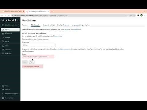 Databricks: Git Integration with Community Edition