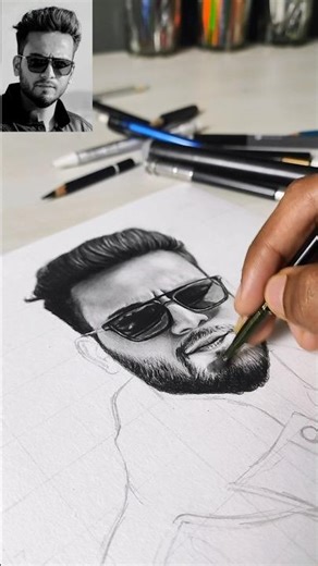 Elvish Yadav Drawing part-2 | Hair & Beard | #tutorial #drawing #elvishyadav