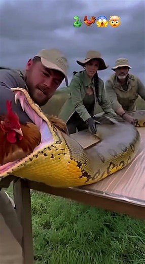 They found a rooster inside the snake 🐍🐓😱🤯 #shorts #funny