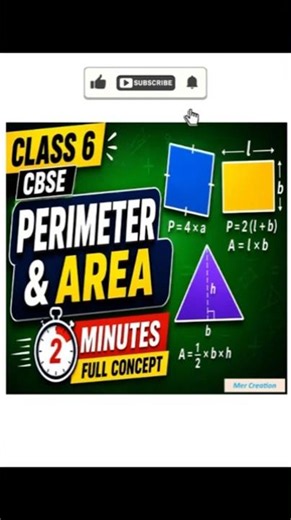 Class 6 CBSE | Perimeter and Area | Full Concept in 2 Minutes | #cbsemaths #cbse #cbse2026