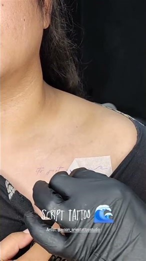 It’s Just a Wave | Minimalist Script Tattoo Idea