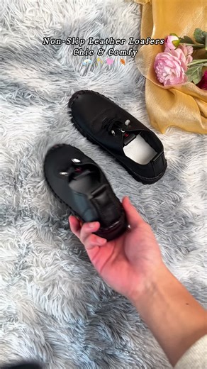 Chic Leather Slip-Ons | Match Every Outfit ✨ #LeatherLoafers #FashionFootwear #CasualChic #VersatileShoes #TikTokFinds