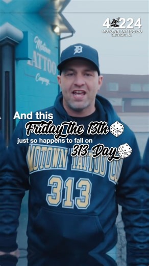 ‼️313 is more than just an area code. especially to the people in Detroit 💙 just so happens to fall on Friday the 13th this year and it had me thinking🤔 why don’t Motown Tattoo Company have a celebration every 313 day💪🏻 So this is our first annual 313 celebration day ..We partnered with The One And Only Larry Hurst 🫡 and Mbm check cashing … we will be doing $31 tattoos and $13 piercings only one per customer but if you want more, you will receive a voucher to come back on a later day the fi