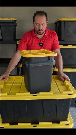Discover the Ultimate Storage Solution: Black & Yellow 5-Gallon Bucket Tough Containers!