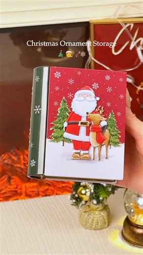 A festive book-style box that opens to reveal hidden storage for treats or small gifts. 🔍 Find it at https://temu.to/m/pfs4xcyjf7c or with this code ffw5239. #temu #holidaydecor | Shoptemu