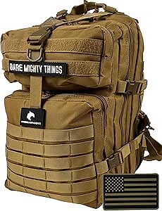 Amazon.com: AMERICANPHOENIX 45L Elite Tactical Backpack | 3X Stronger Work & Military Backpack | Water Resistant and Heavy Duty | 3 Day MOLLE Bug Out Bag (Dune Brown) : Sports & Outdoors