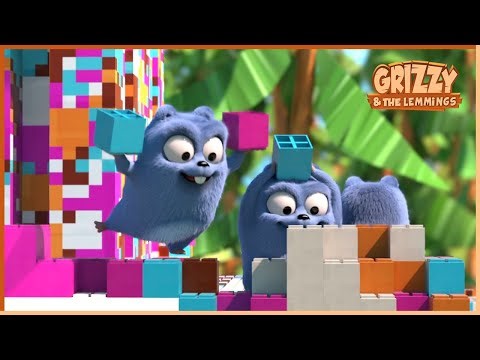 Lego Wars! | Grizzy & the lemmings | Minecraft Compilation | 🐻🐹 Cartoon for Kids