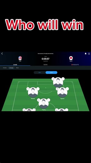 USA vs Japan confirmed lineup