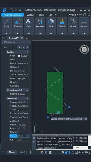 Zsumuj długość wielu obiektów w GstarCAD za pomocą funkcji #MEASUREGEOM w #GstarCAD