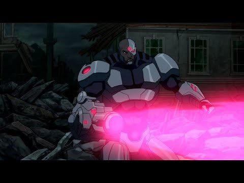 Flashpoint Cyborg Powers and Fight Scenes - Justice League: The Flashpoint Paradox