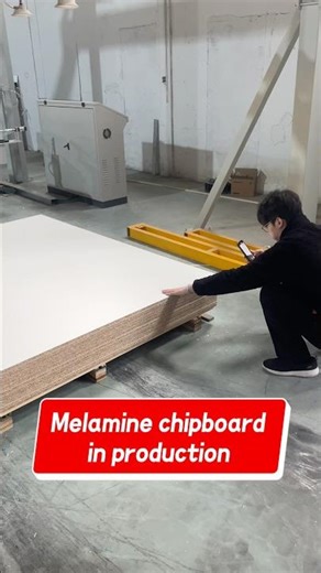 Melamine chipboard in production #board #furniture #chipboard #furnitureboard #factory