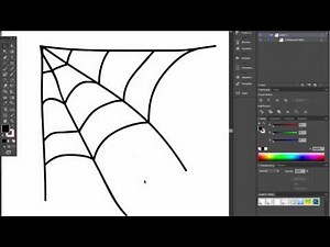 🕸️🕷️Corner spider web - Adobe Illustrator tutorial. Easy and quick way to draw.