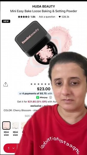 Huda Beauty New mini Easy Bake Setting Powder arrived at Sephora #hudabeauty