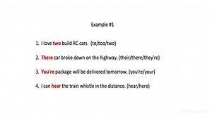 Identifying and Correcting Homophone Errors | English | Study.com