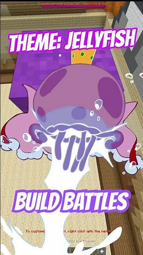 KING JELLYFISH 👑 BUILD! #minecraft #hypixel #gaming #shorts