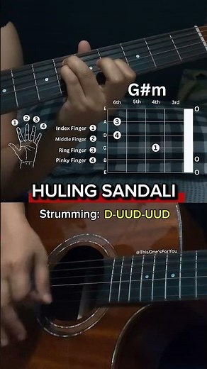 HULING SANDALI - December Avenue | Easy Guitar Chords Tutorial #guitar #reels #highlights #tutorial