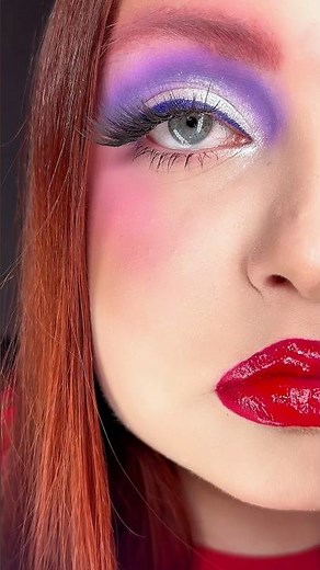 Jessica Rabbit makeup tutorial💜❤️ Glam Halloween makeup look✨ #makeuptutorial #makeup #halloween