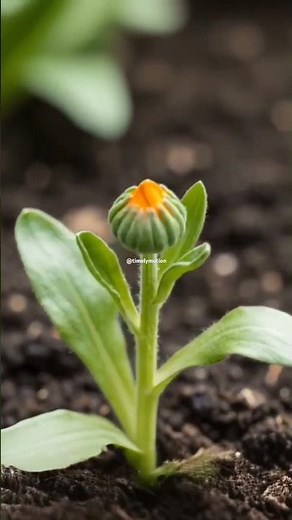 Watch an Orange Calendula Bloom from Seed in Stunning 8K Timelapse