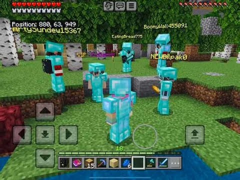 Minecarft bedrock Edition Multiplayer public server to join with friends survival mode pvp